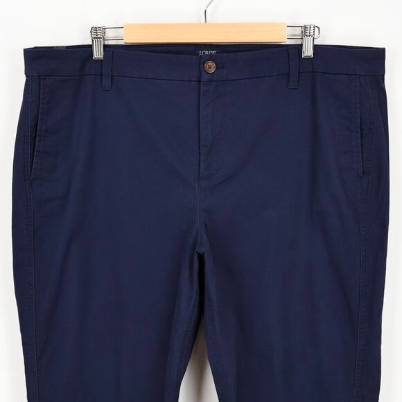 NWT J.Crew Factory High-Rise Straight Leg Girlfriend Chino Pant In Navy Size 18 - Picture 3 of 10